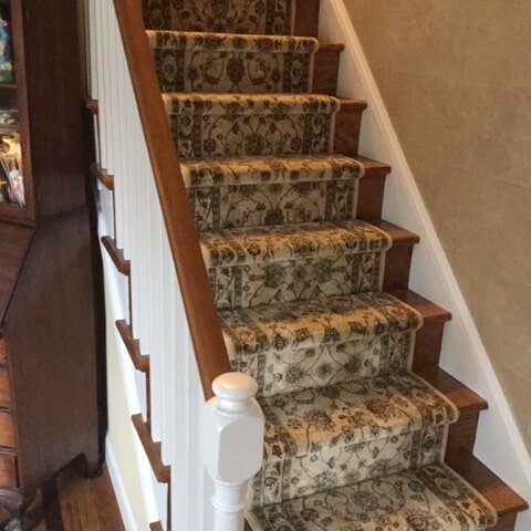 Stair runner installed in Broomall, PA by Carpet Warehouse