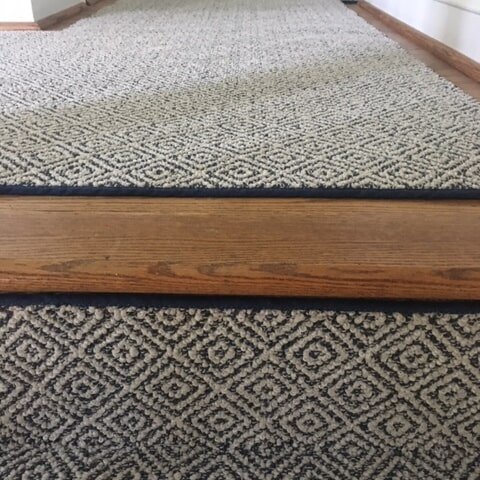 Stair runner installed in Broomall, PA by Carpet Warehouse